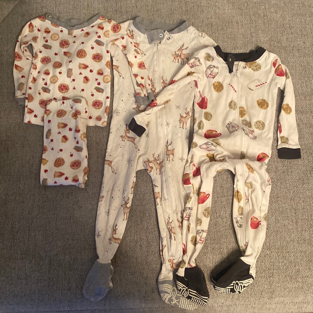 Burts Bees Unisex Christmas Holiday Pajamas 12-18 months Toddler